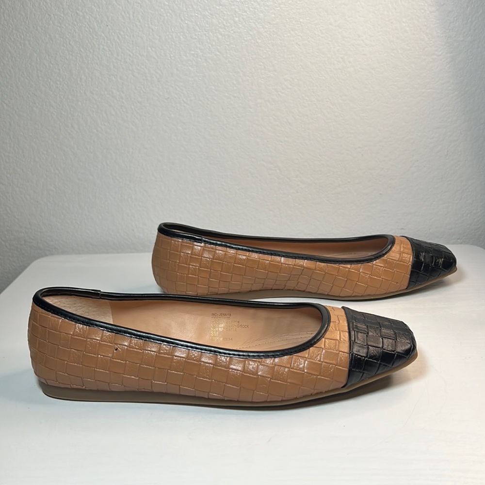 INC Womens Brown Jenaya Square Toe Slip On Flats 8 M - Picture 10 of 16